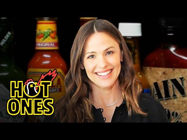 Jennifer Garner Says “Golly” While Eating Spicy Wings | Hot Ones