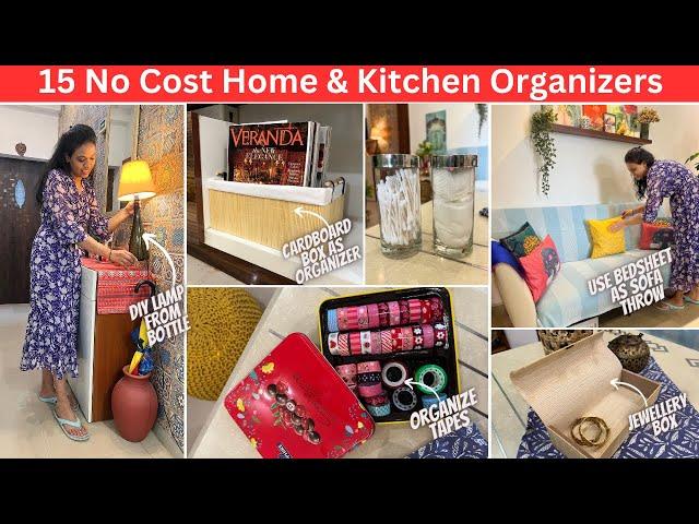 15 No Cost HOME & KITCHEN Organization Ideas | Organizopedia