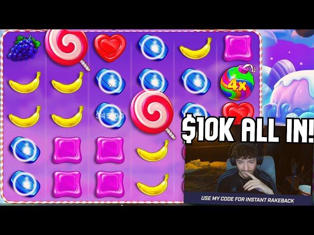 I put $10,000 into SWEET BONANZA.. (STAKE)