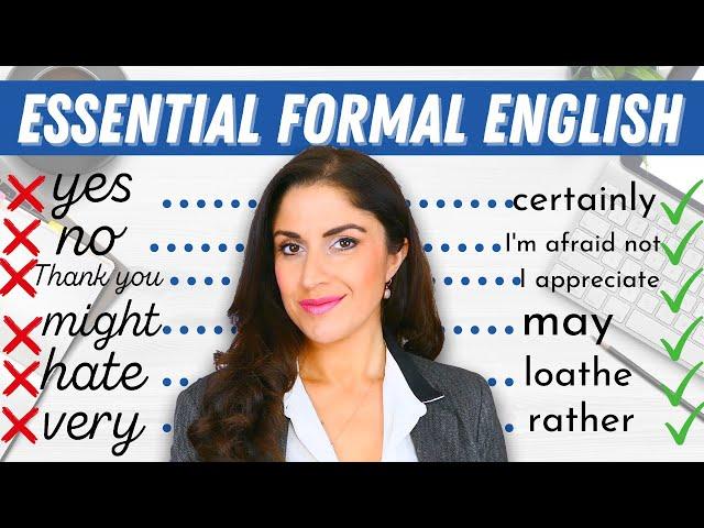 Essential Formal English Vocabulary and Expressions- A MUST WATCH!