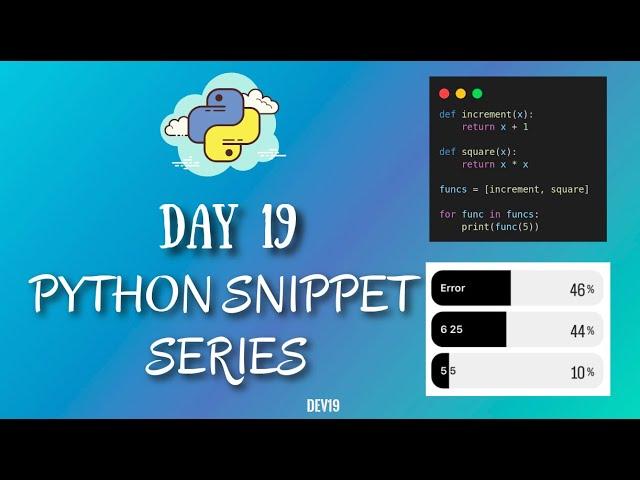 Python Questions Series - 19 | #python #coding #mcq #snippets #code  #pythonprogramming  #viral #715
