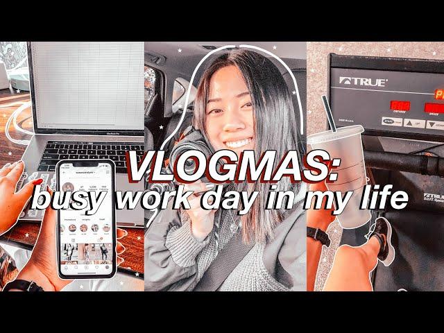 VLOGMAS | busy work day in my life, registering for classes, planning content, & getting gas!