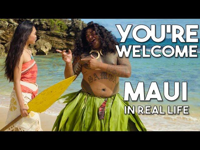 Maui's You're Welcome from Disney's Moana/Vaiana | Official WWL "In Real Life" music video