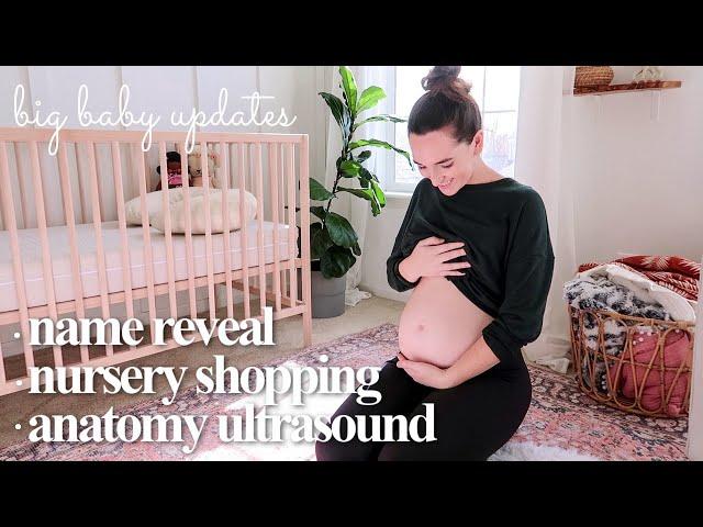 BIG BABY UPDATE! Name Reveal, Anatomy Ultrasound and Huge Shopping Haul | 26 WEEKS PREGNANT