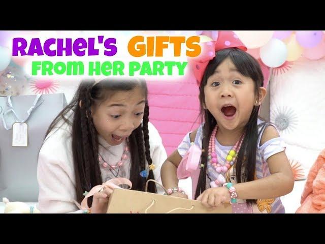 Rachel's Gifts from Her Party