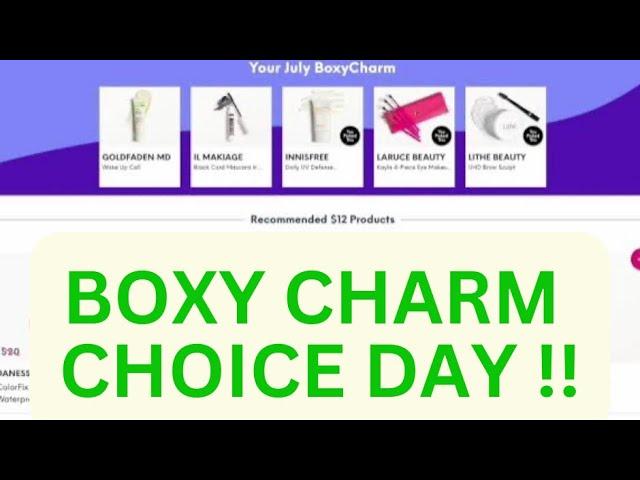July 2024 BoxyCharm by Ipsy choice time!!