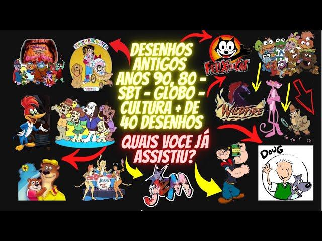 DESENHOS DOS ANOS 90, 80, 70 - 40 DESENHOS ANTIGOS QUE MARCARAM ÉPOCA NO SBT, GLOBO, CULTURA ASSITA!