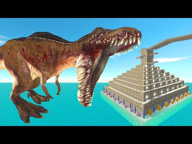 Escape From The One-Eyed T-Rex And Run To The Boat - Dinosaurs Running