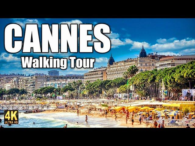 Cannes  France - Walking Tour (4k Ultra HD 60fps) – With Captions