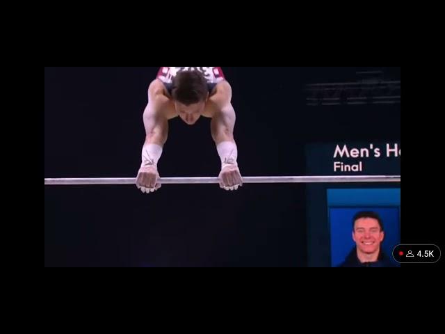 USA's Brody Malone wins Gold  on Men's Horizontal Bar Finals / WAGC 2022