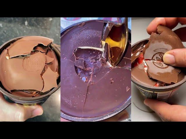 Magnum Ice Cream Chocolate Cracking ASMR I Satisfying