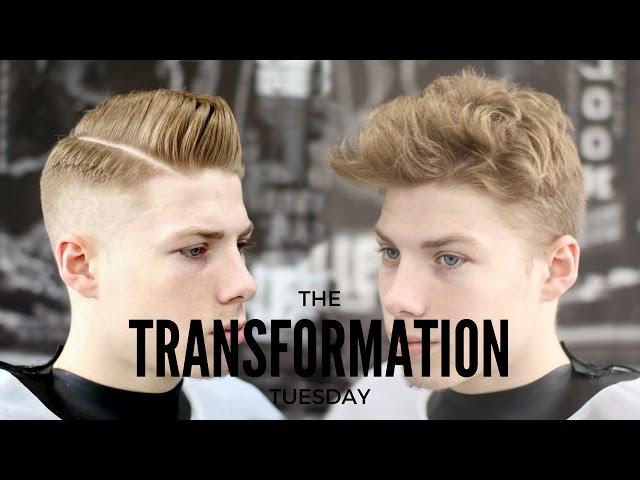 Transformation Tuesday || Side Part Pompadour Haircut ||