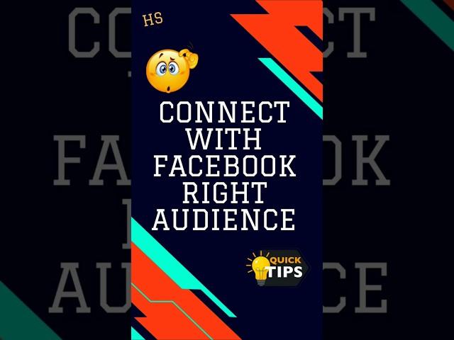 connect with the right audience on Facebook Ads? #facebookads #digitalmarketing #socialmedia