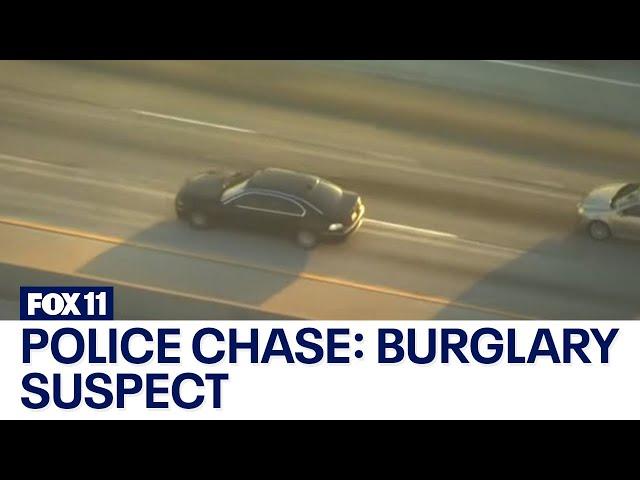 Police chase: Authorities in pursuit of burglary suspect in San Gabriel Valley