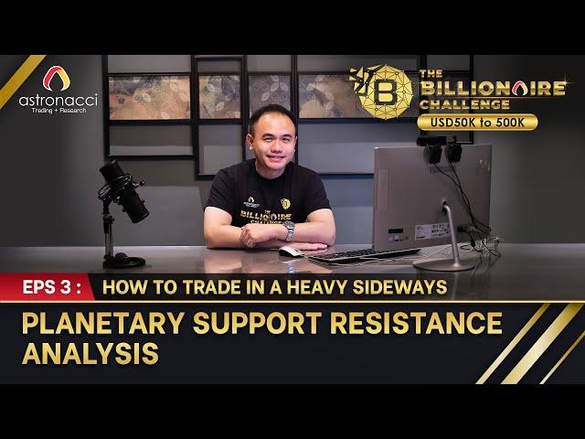 The Billionaire Challenge Eps 3 : Gold & EURJPY with Planetary Support Resistance Strategy