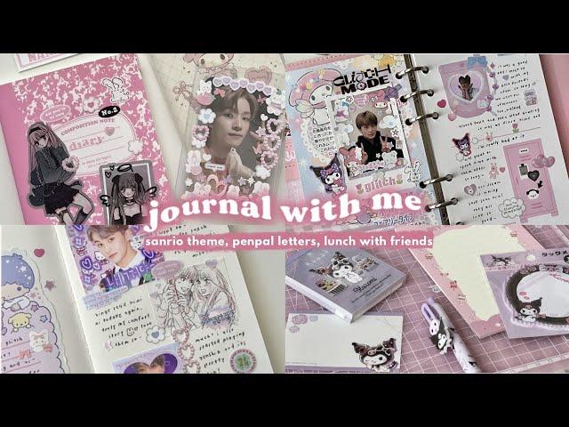 journal with me, sanrio theme penpal letter, lunch with friends  weekly vlog