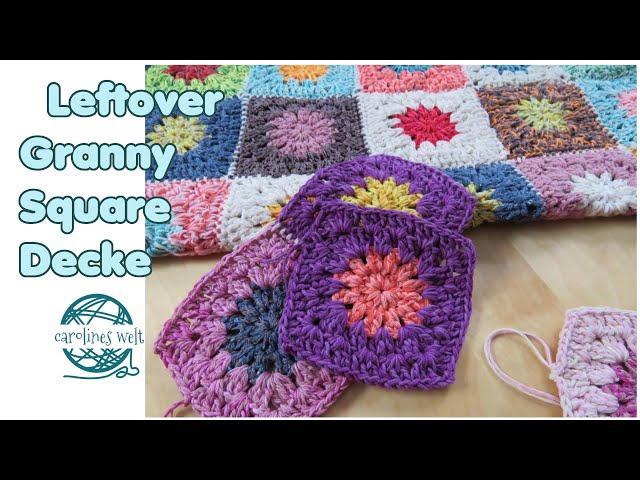 Leftover Granny Square Decke aus Resten häkeln