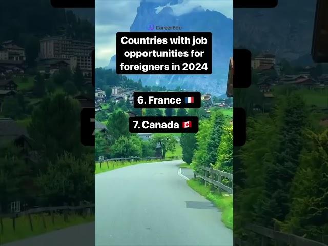 Countries with job opportunities for foreigners #workabroad #careeredu areer