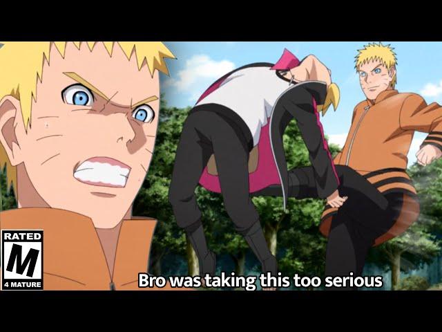 When NARUTO wouldn't stop BEATING THE SENSE out of his son BORUTO