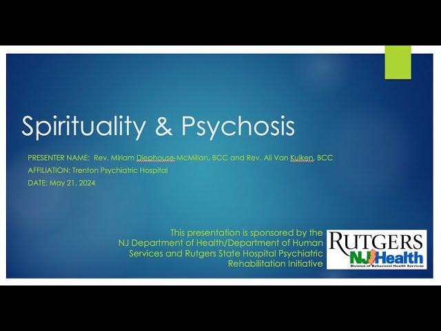 PREP Webinar: Spirituality & Psychosis