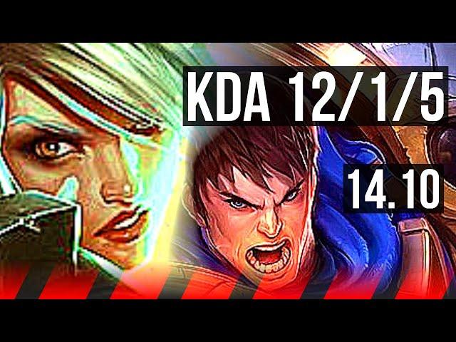 RIVEN vs GAREN (TOP) | 12/1/5, Legendary, 900+ games | EUW Master | 14.10