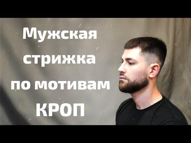 Стрижка мужская по мотивам кроп Crop