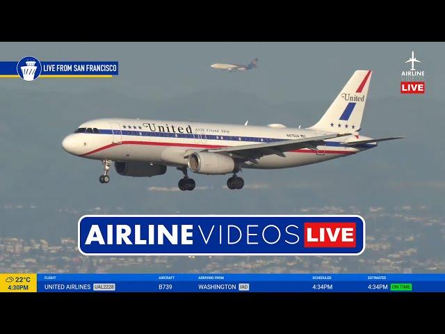 LIVE San Francisco (SFO) Airport Plane Spotting (February 27th, 2025)