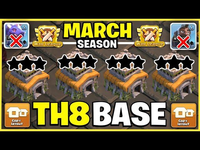 (TOP 10) BEST TH8 WAR BASE LINK 2024 | TH8 CWL BASE LINK 2024 | TH8 ANTI 2 STAR BASE CLASH OF CLANS