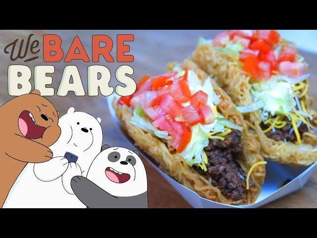 How to Make RAMEN TACOS from We Bare Bears! | Feast of Fiction