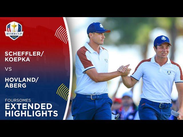 Scheffler/Koepka vs Hovland/Åberg Extended Highlights | 2023 Ryder Cup