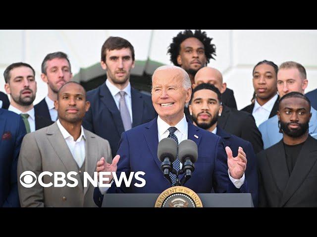 Boston Celtics visit White House to celebrate NBA championship | CBS News