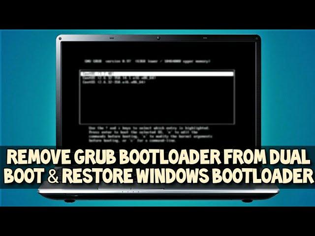 Remove Grub or Grub2 Boot Manager or BootLoader from Windows for (UEFI, GPT) 2021