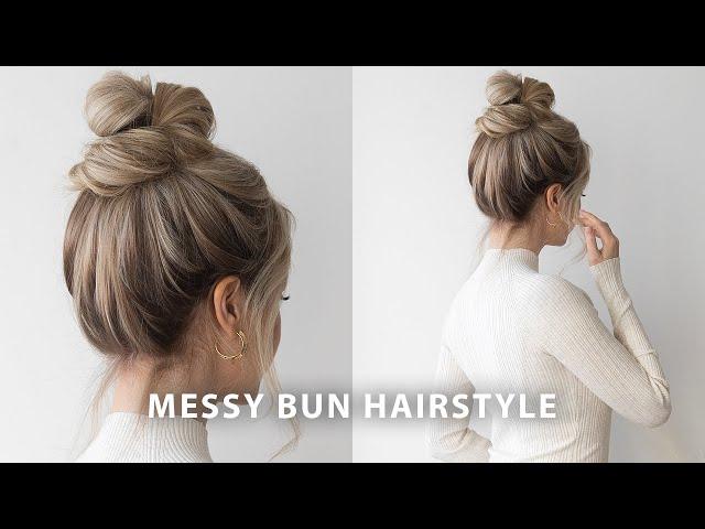 60 SECOND MESSY BUN TUTORIAL ️