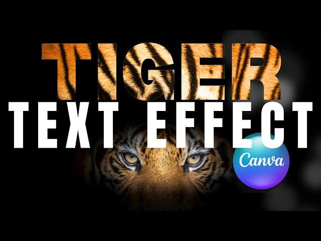 Typography Design For Beginners Tiger Skin Text Effect Canva Tutorial