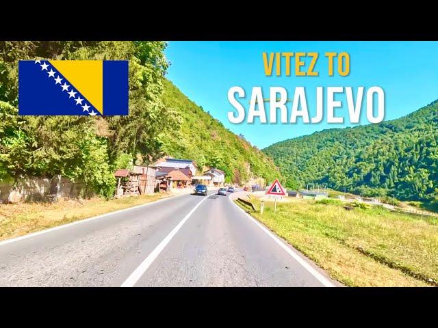 Driving in Bosnia and Herzegovina from Vitez to Sarajevo in September 2023.