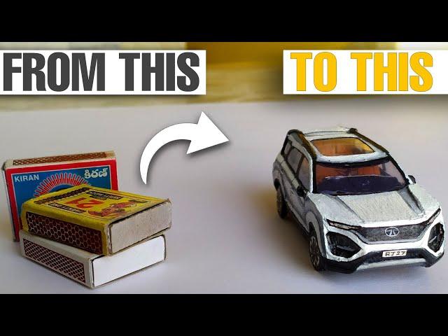 How to make Tata Safari out of Matchbox | Matchbox Car made at home | mini car