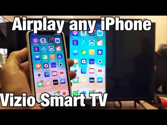 Vizio Smart TV: How to AirPlay 2 (Screen Mirror) All iPhones (iPhone 11/XS/XR/X/8/7/6/5, etc