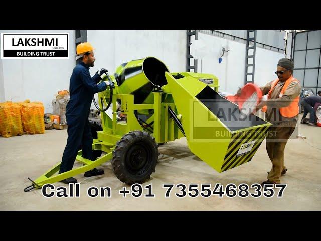 Cement Concrete Mixer Machine | Concrete Mixture with Hydraulic Hopper | LMHY-500D | LAKSHMI MACHINE