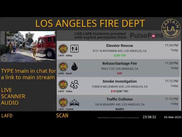 05-Mar-2025 // LAFD Los Angeles Fire Department SCANNER Radio ARCHIVE // FIRE & EMS // LA CAPTAIN