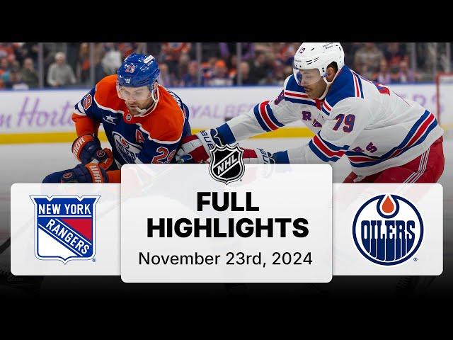 NHL Highlights | Rangers vs. Oilers - November 23, 2024