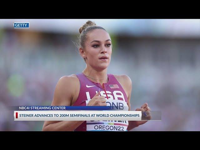 Dublin-native Abby Steiner advances to 200m semifinals at world championships