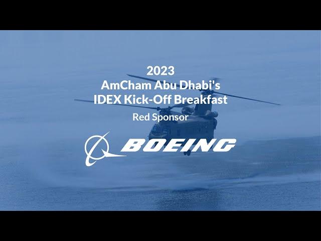 Boeing Red Sponsor of 2023 AmCham Abu Dhabi IDEX Kick-Off Breakfast