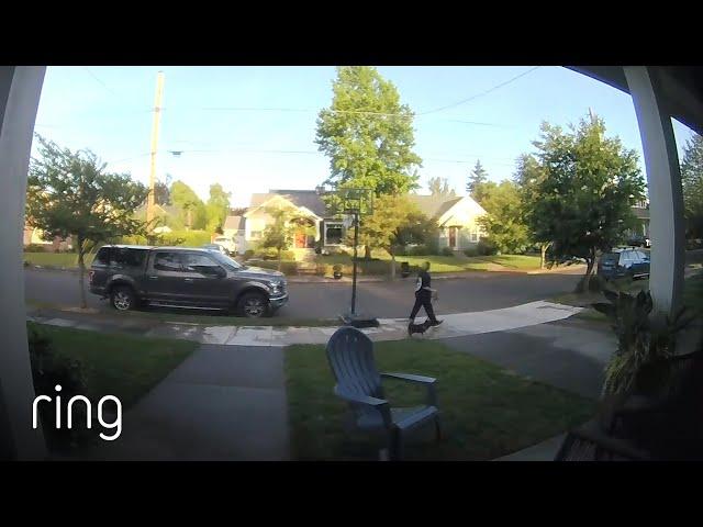 Neighbor Offers Help When He Sees Coyote Following A Neighbor Walking Her Dog | RingTV