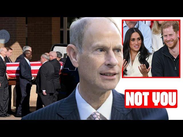 ‘YOU’RE NOT COMING!’ Harry & Meghan Furious as Prince Edward REPRESENTS King at Carter’s Funeral