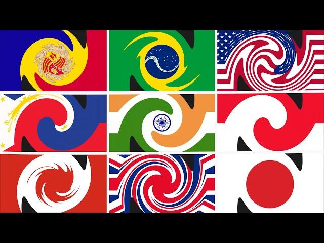  The World Dances Together! Flags in Perfect Rhythm!