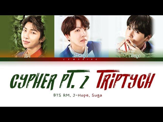 BTS RM, J-Hope, Suga - BTS Cypher PT. 2 : Triptych [Color Coded Lyrics/Han/Rom/Eng/가사]