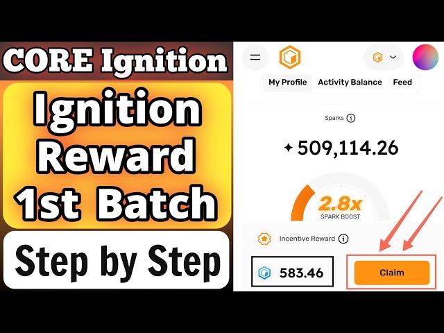 How to Claim CORE Ignition incentive Reward (stCore)