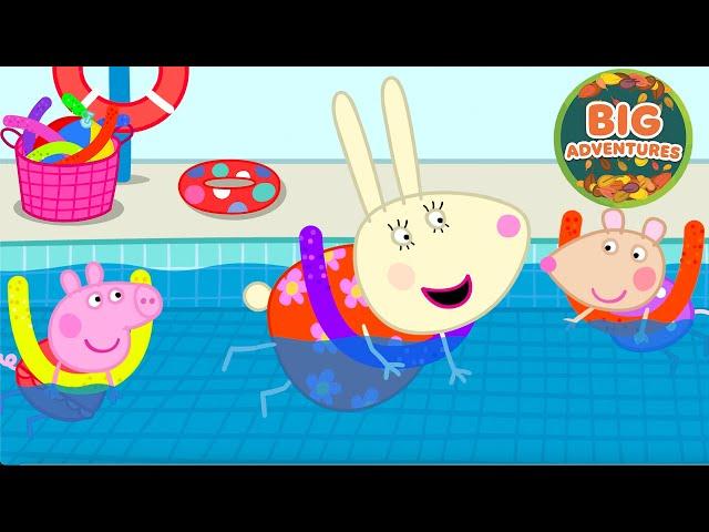 Peppa Pig Visits the Swimming Pool  | Learning to Swim | Big Beach Adventures ️ | 36 Minutes