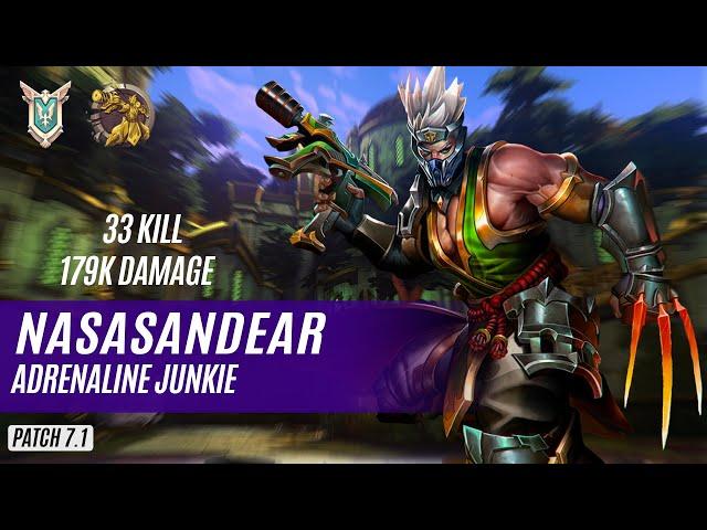 33 KILL 179K DAMAGE nasaSandEar KOGA PALADINS COMPETITIVE (MASTER) ADRENALINE JUNKIE