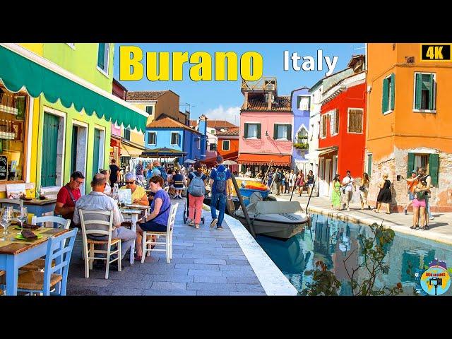 Burano Island Italy, One Of The Most Colourful Islands In Italy 4K-60fps